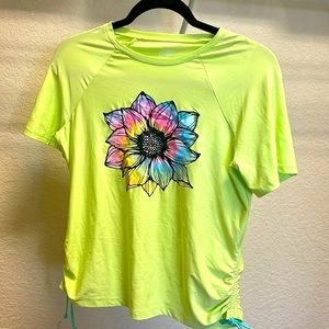 Lands End tie dye floral top